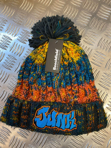 Junk Clothing orange/blue bobble hat