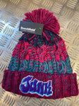 Junk Clothing pink/purple bobble hat