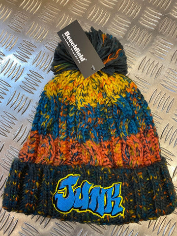 Junk Clothing blue/orange bobble hat